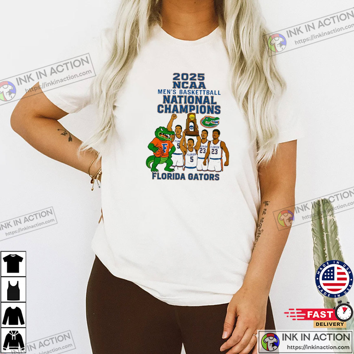 Florida Gators The Champions 2025 Basketball Tee