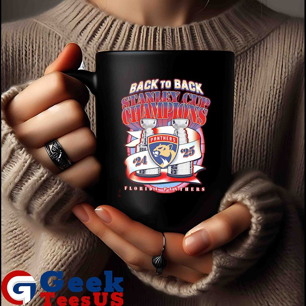 Florida Panthers hockey back to back Stanley Cup Champions 2025 trophy shirt