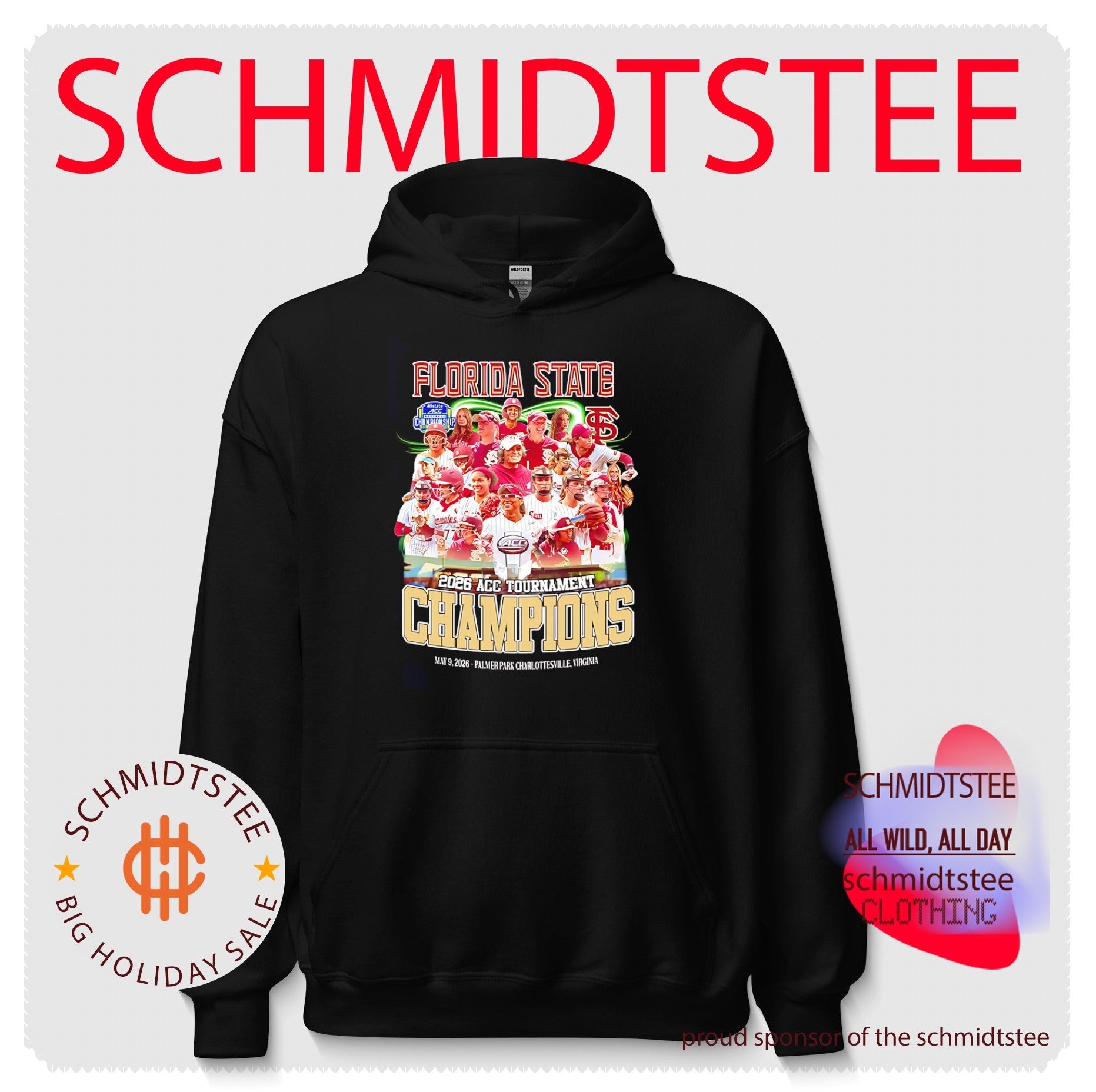 Florida State Seminoles softball 2026 Acc Tournament Champions team collage shirt