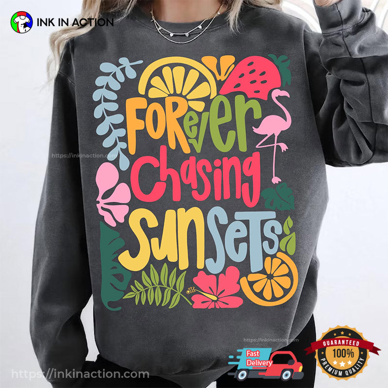 Forever Chasing Sunsets Boho Floral Shirt