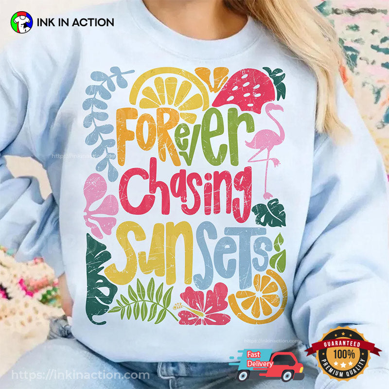 Forever Chasing Sunsets Boho Floral Shirt