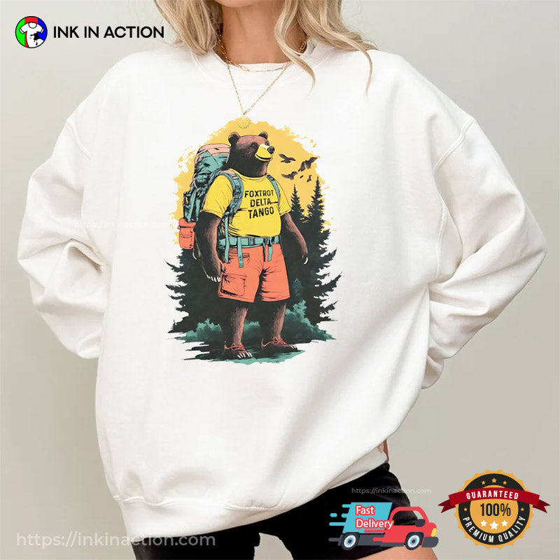 Foxtrot Delta Tango Camping Bear National Forest T-shirt