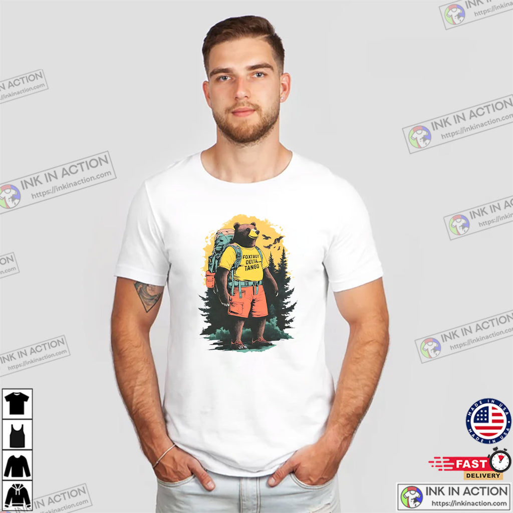 Foxtrot Delta Tango Camping Bear National Forest T-shirt