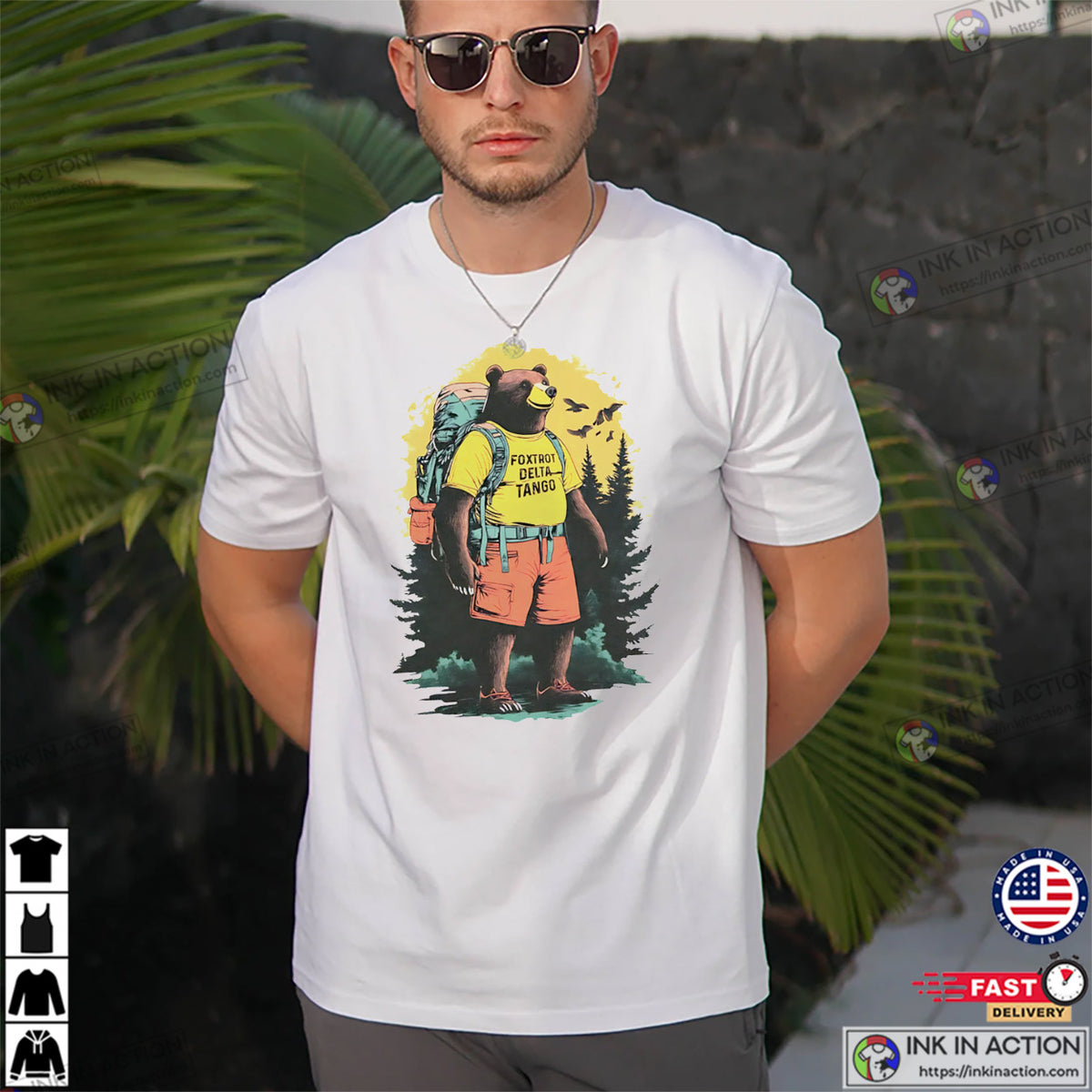 Foxtrot Delta Tango Camping Bear National Forest T-shirt