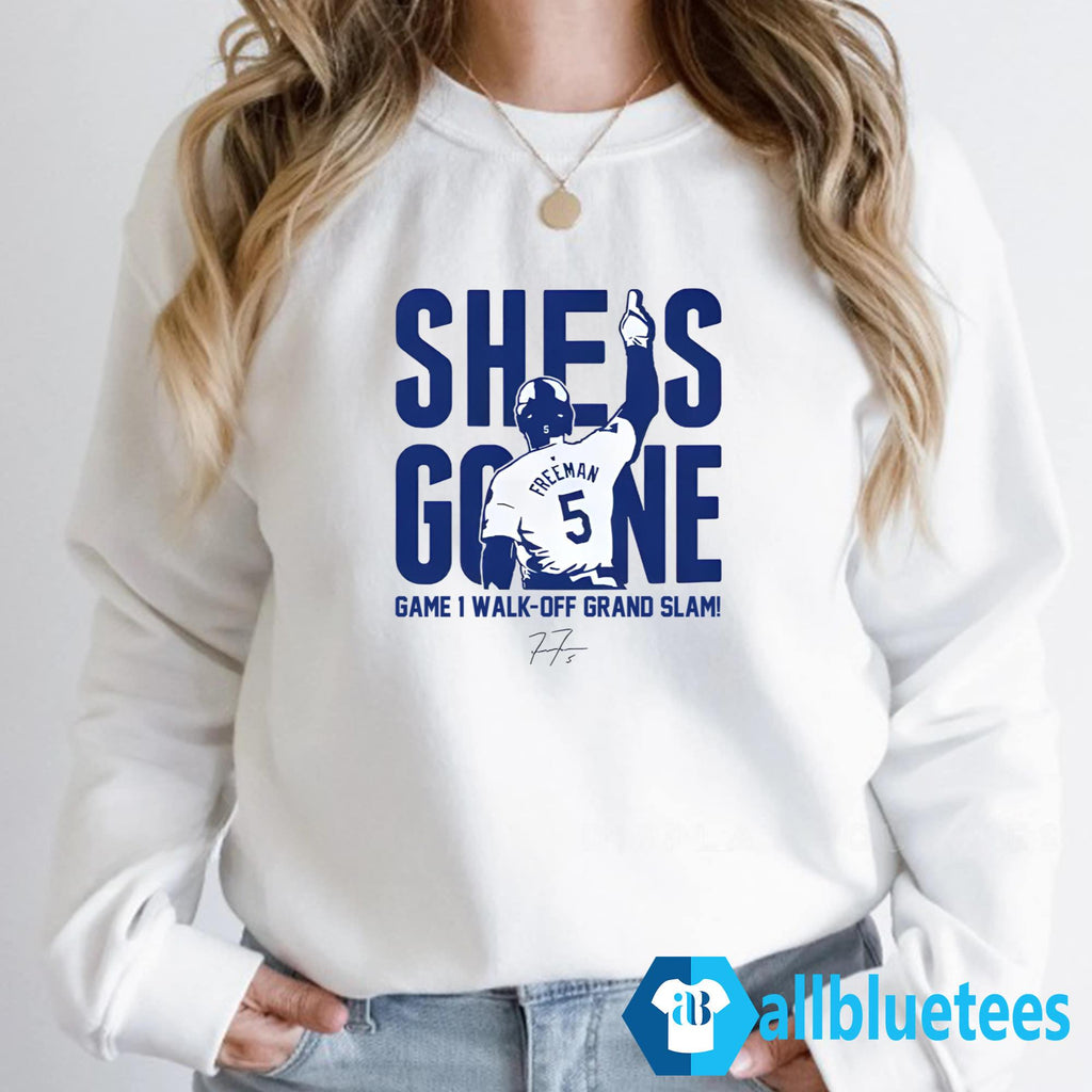 Freddie Freeman She Is Gone Game 1 Walk-Off Grand Slam Shirt