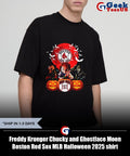 Freddy Krueger Chucky and Ghostface Moon Boston Red Sox MLB Halloween 2025 shirt
