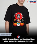 Freddy Krueger Chucky and Ghostface Moon Miami Marlins MLB Halloween 2025 shirt