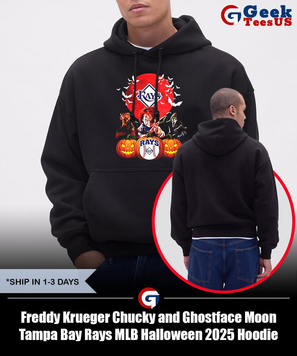 Freddy Krueger Chucky and Ghostface Moon Tampa Bay Rays MLB Halloween 2025 shirt