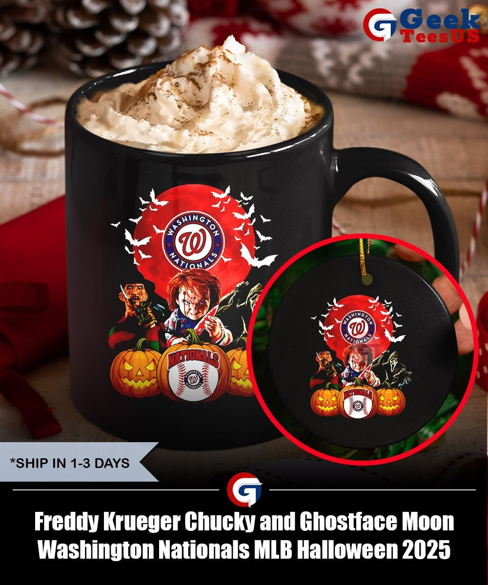 Freddy Krueger Chucky and Ghostface Moon Washington Nationals MLB Halloween 2025 shirt