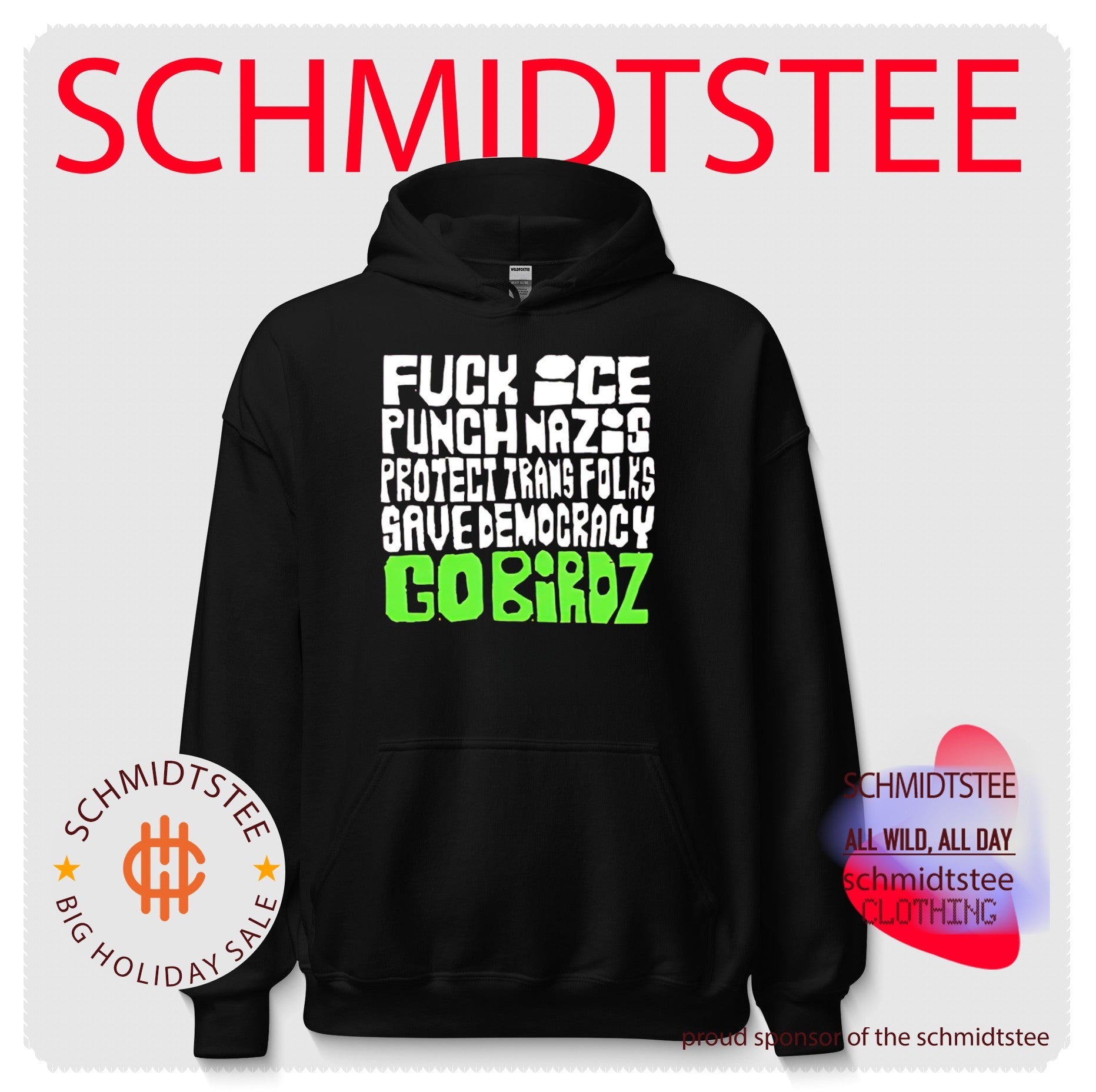 Fuck ice punch nazis protect trans folks save democracy go birdz shirt