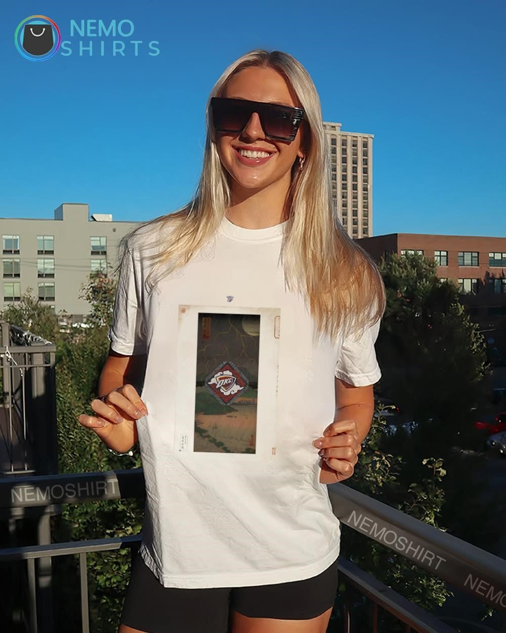 Fukuoka Area Oklahoma City Thunder logo shirt