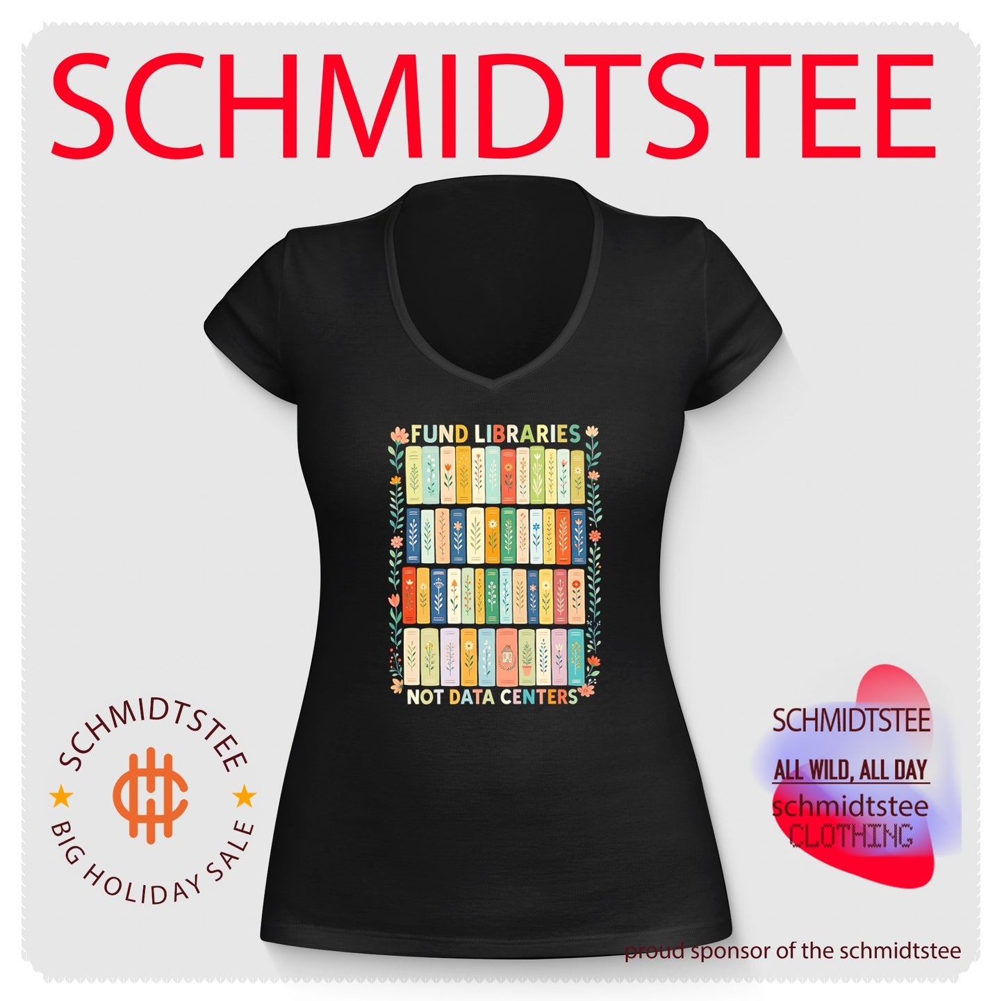 Fund libraries not data centers graphic shirt