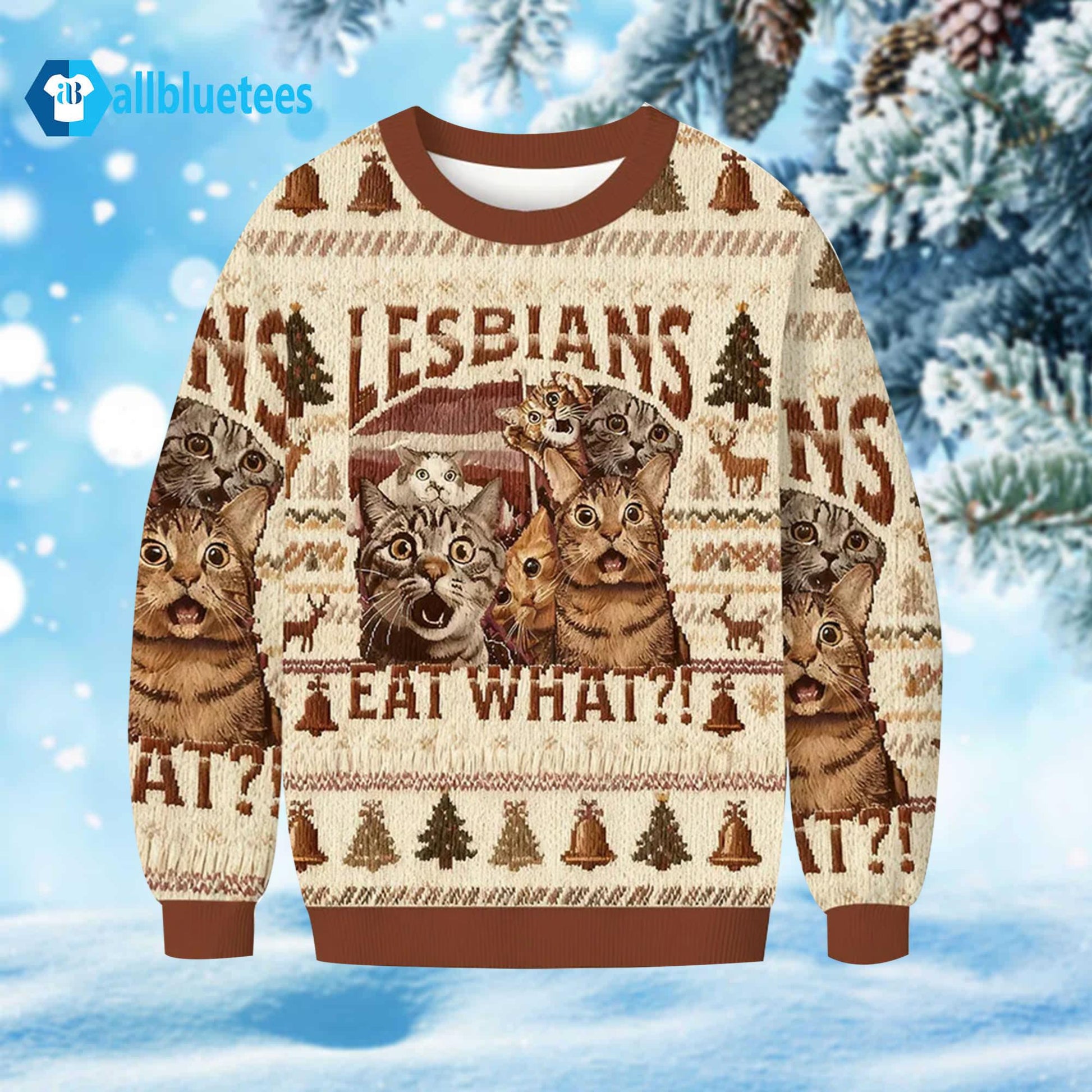 Funny Cats Lesbians Eat What Ugly Christmas Sweater