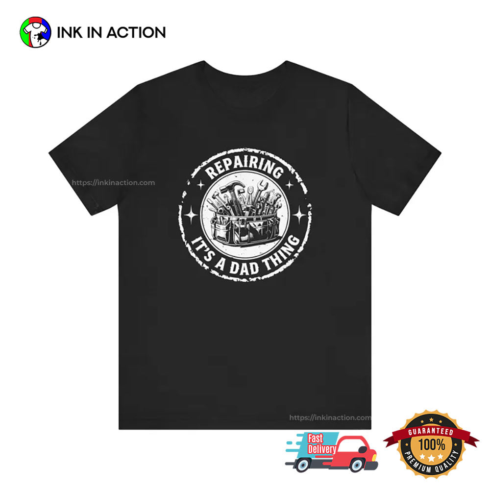 Funny Dad Repairman Mechanic Blue Collar Shirt