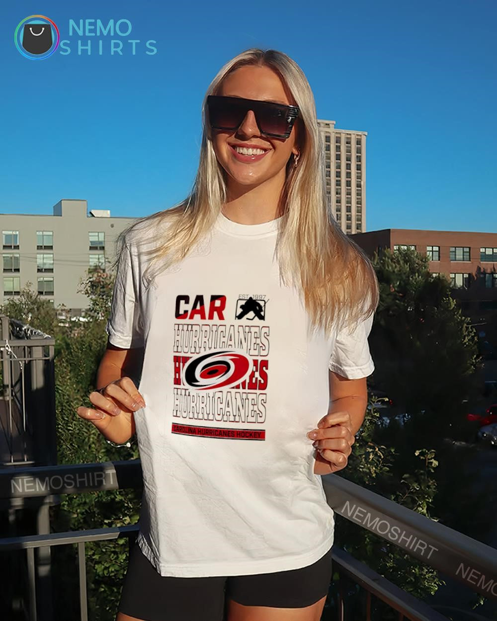 Carolina Hurricanes hockey Car est 1997 logo shirt