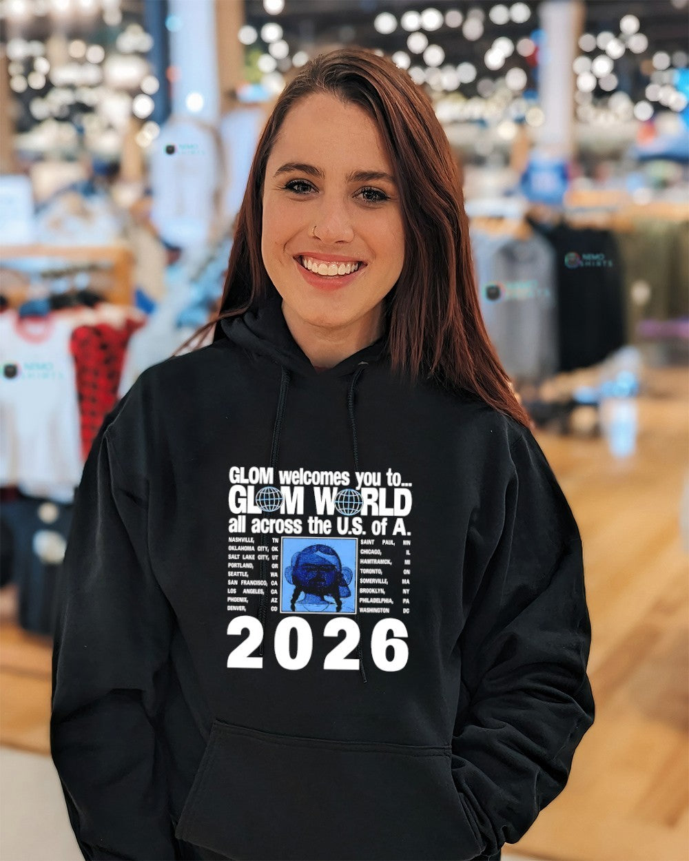 GLOM welcomes you to glom world all across the US of A 2026 shirt