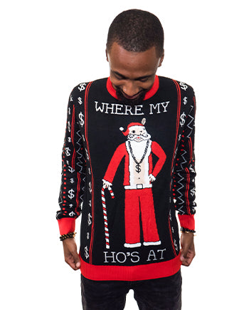 Santa’s Ho’s Ugly Christmas Sweater Men’s