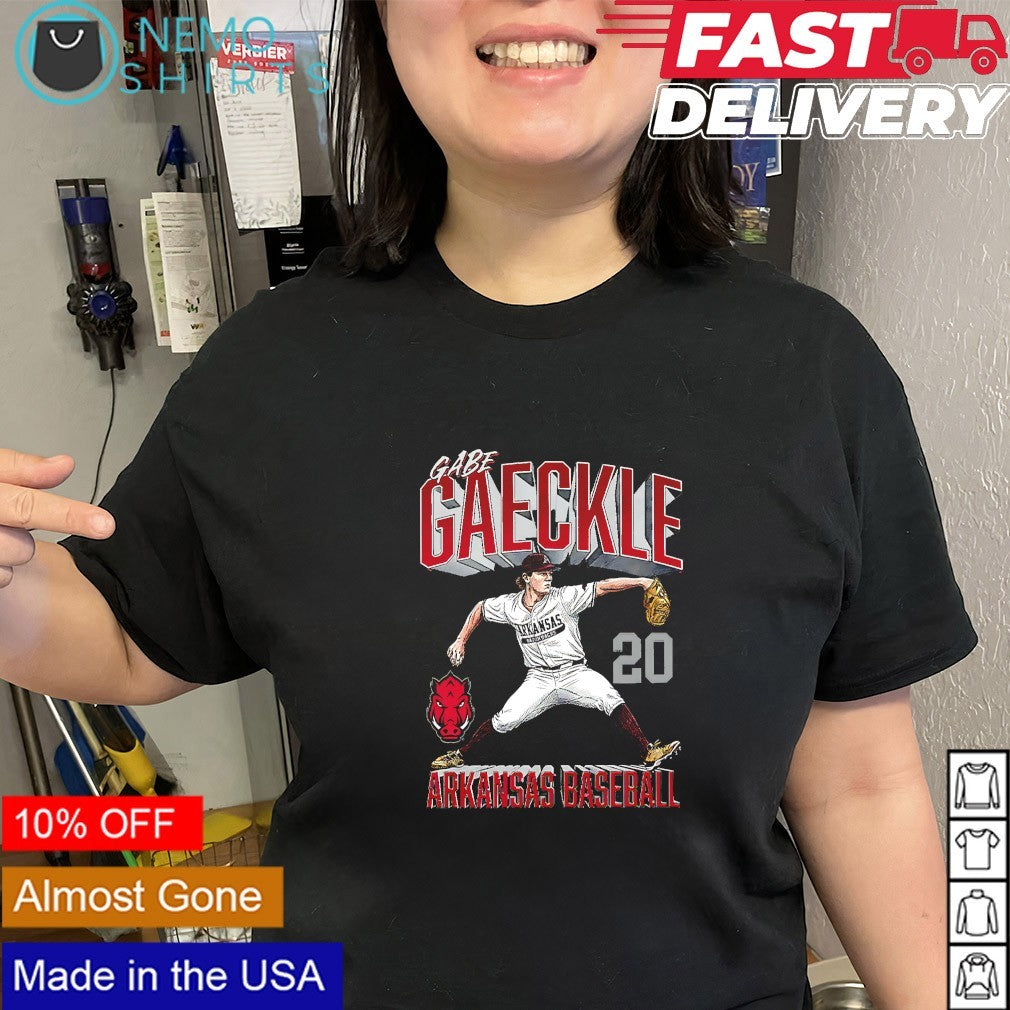 Gabe Gaeckle 20 Arkansas Razorbacks baseball player shirt