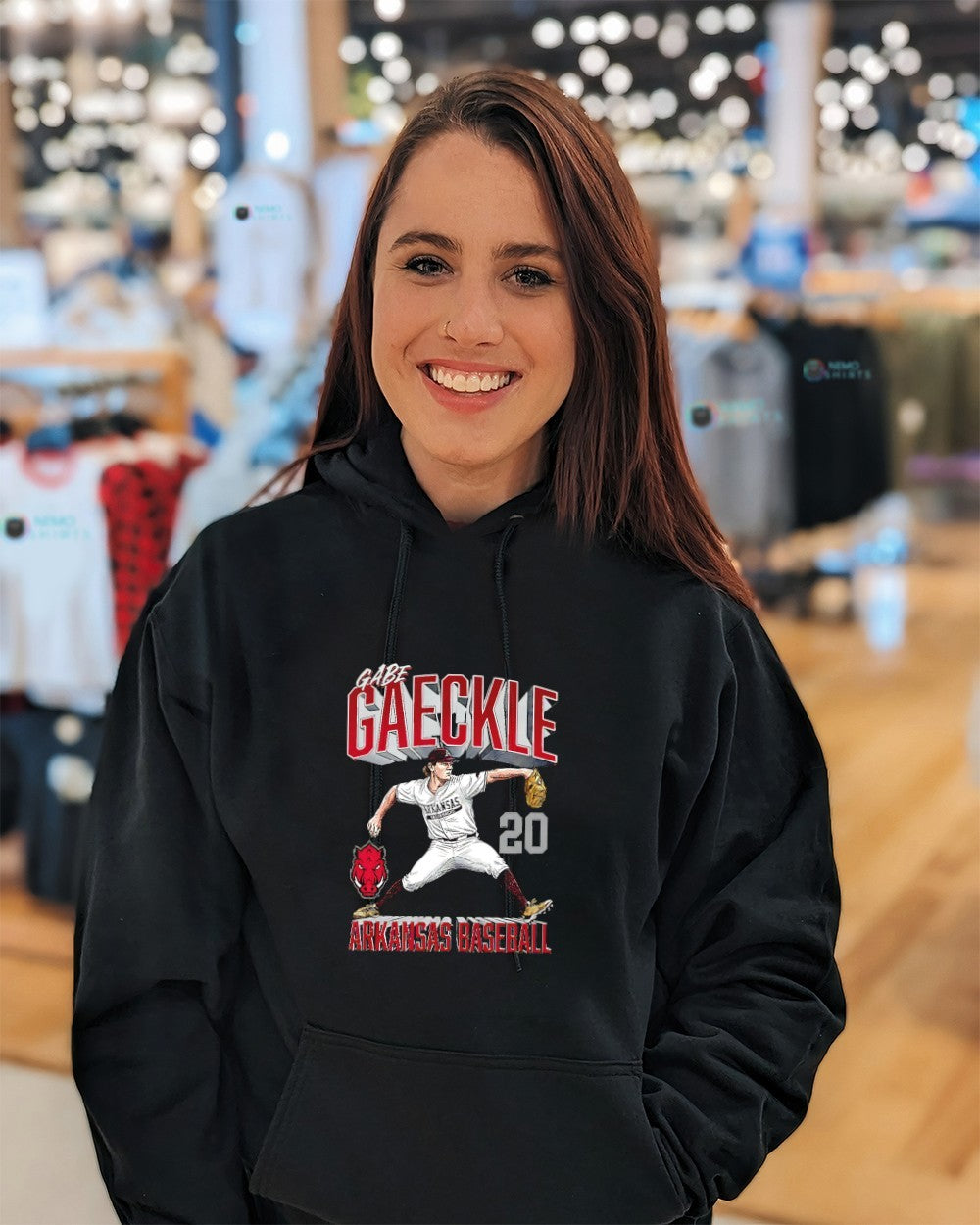 Gabe Gaeckle 20 Arkansas Razorbacks baseball player shirt