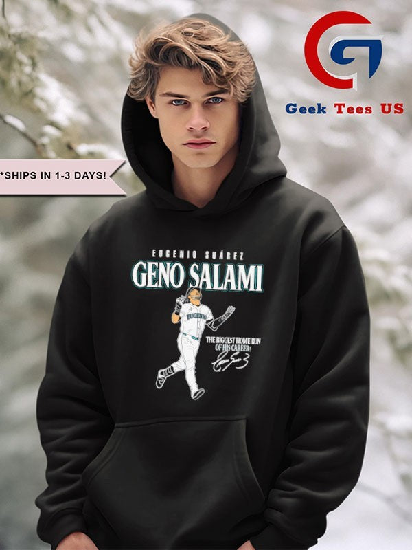 Geno Salami Eugenio Suárez Seattle Mariners MLB the biggest Home Run of his carrer signature shirt