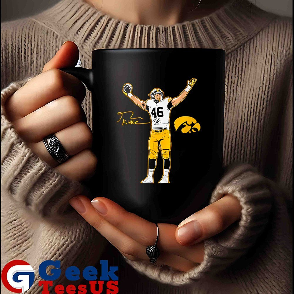 George Kittle Iowa Hawkeyes football Superstar pose signature shirt
