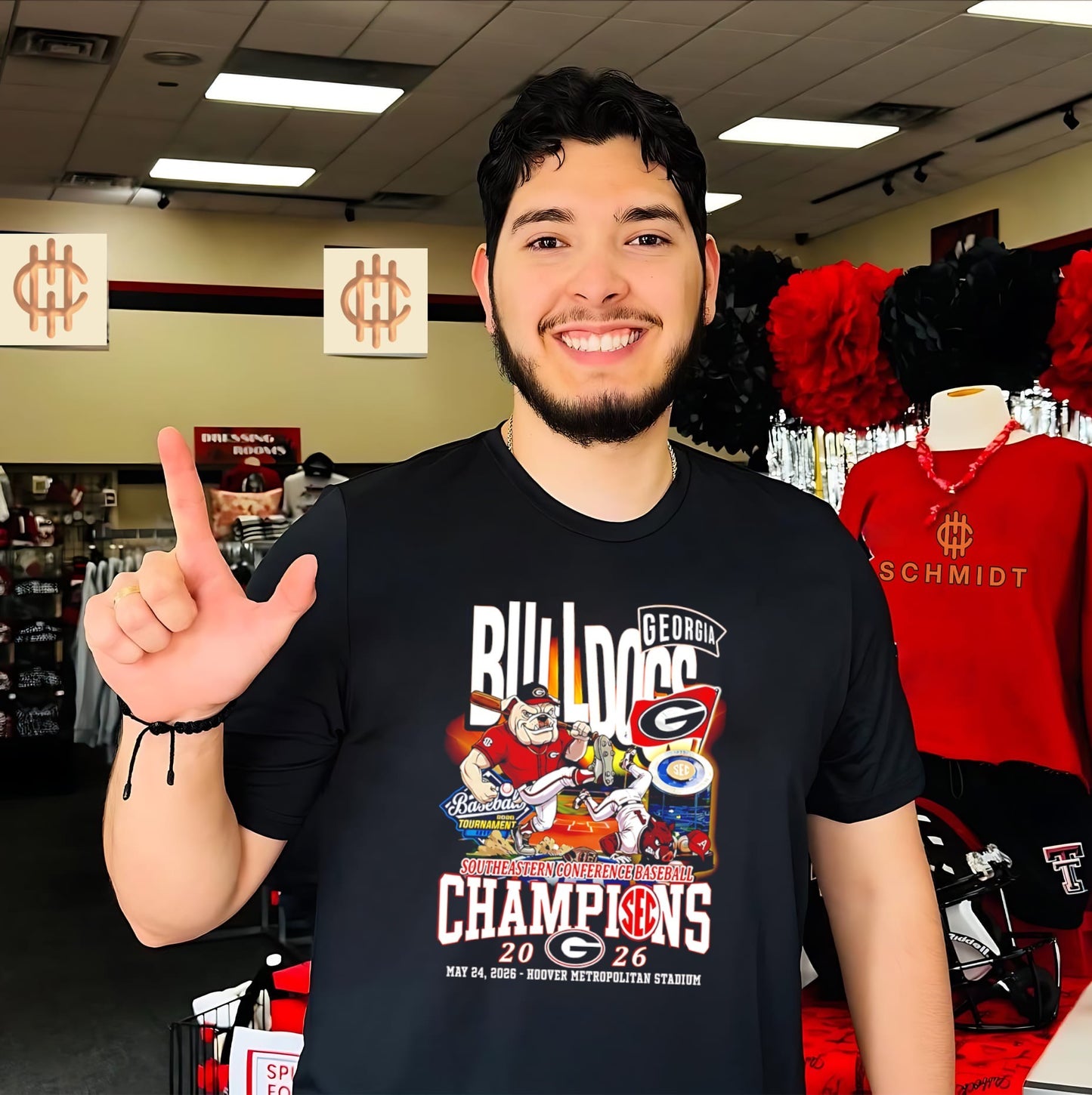 Georgia Bulldogs 2026 SEC Champions mascot shirt