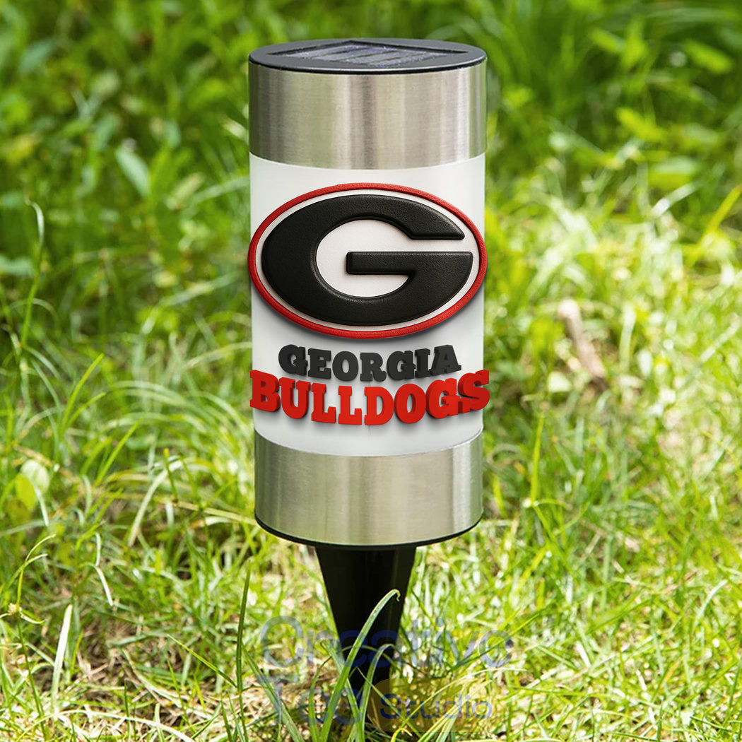 Georgia Bulldogs Waterproof Solar Garden Light