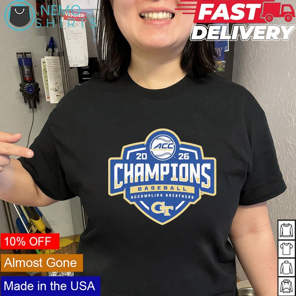 Georgia Tech Yellow Jackets 2026 ACC baseball tournament champions shirt