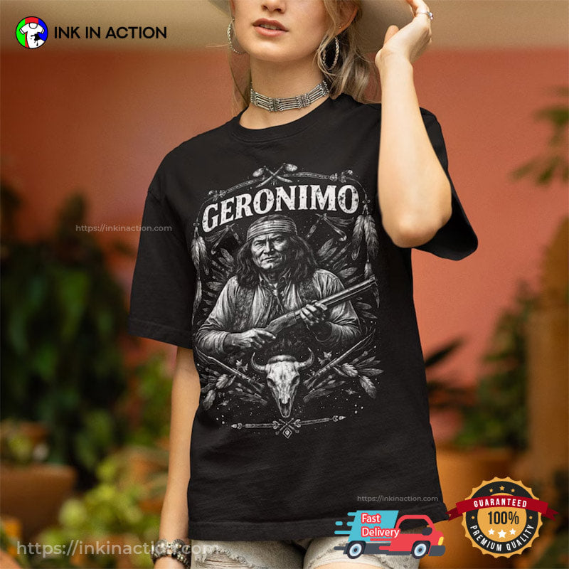 Geronimo Native American Chief Tribes Graphic Shirt
