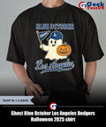 Ghost Blue October Los Angeles Dodgers Halloween 2025 shirt