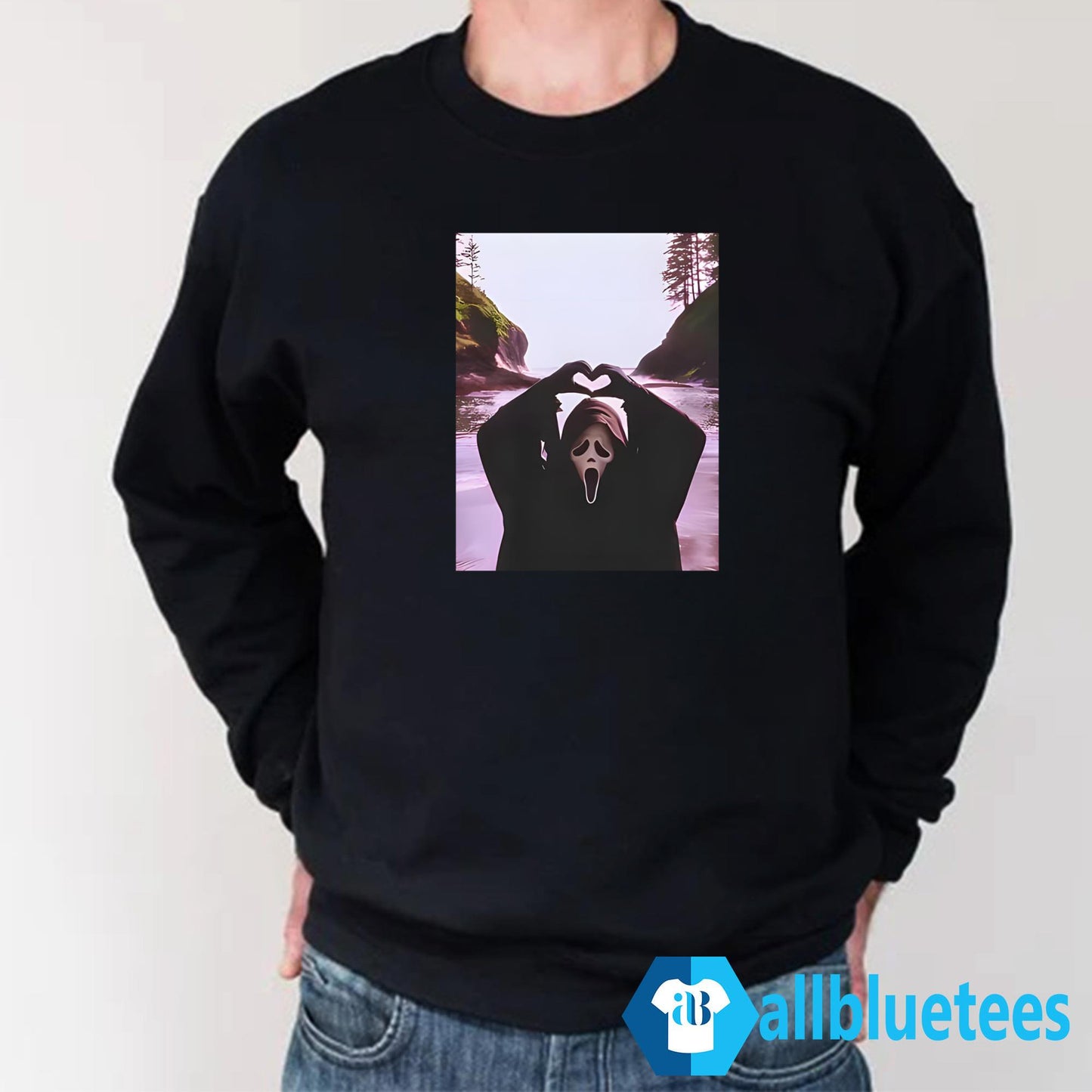 Ghostface Scream Halloween Heart Hands Shirt