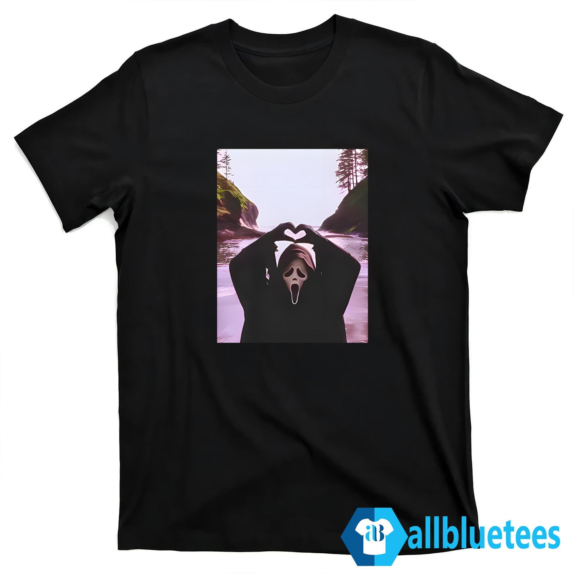 Ghostface Scream Halloween Heart Hands Shirt
