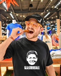 Glasnerball head retro graphic shirt
