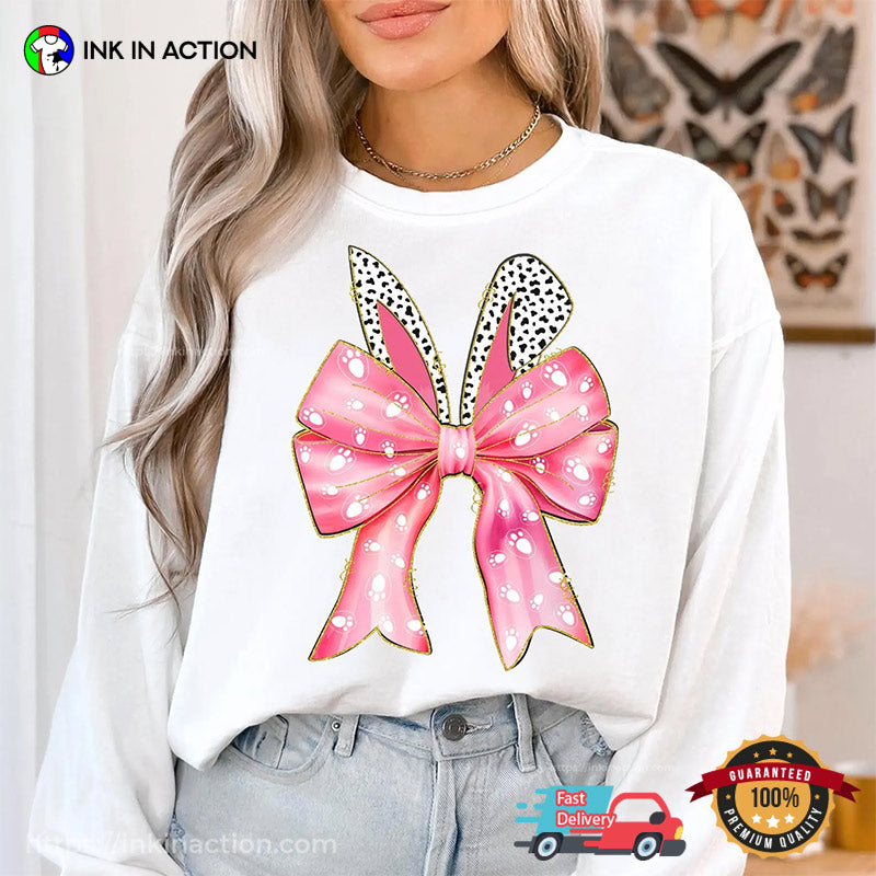 Glitter Easter Cute Bunny Coquette Vintage Shirt