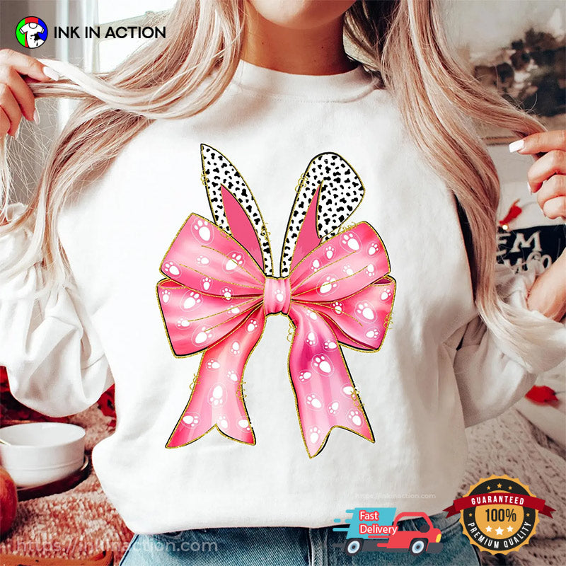 Glitter Easter Cute Bunny Coquette Vintage Shirt