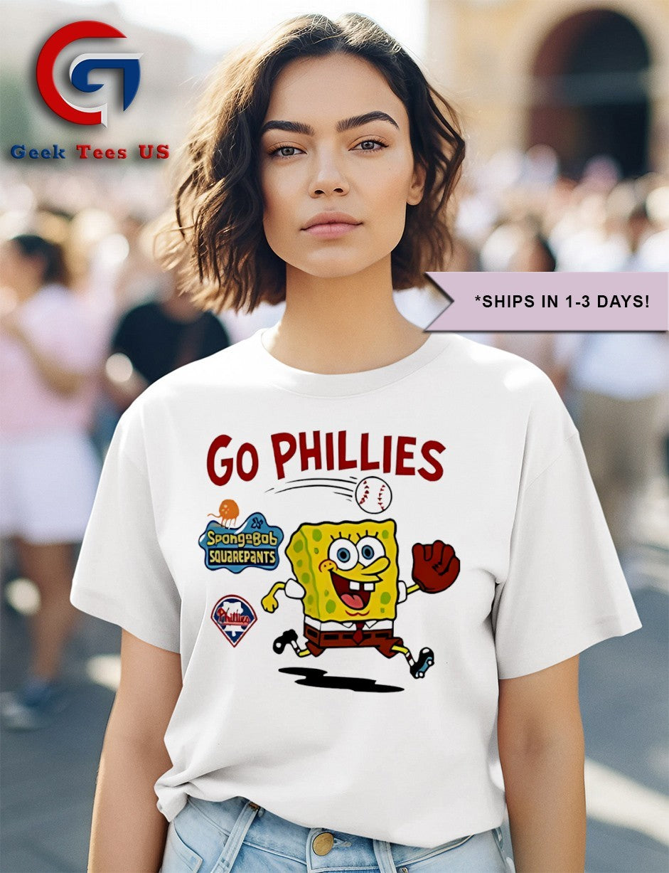 Go Phillies SquarePants cartoon shirt