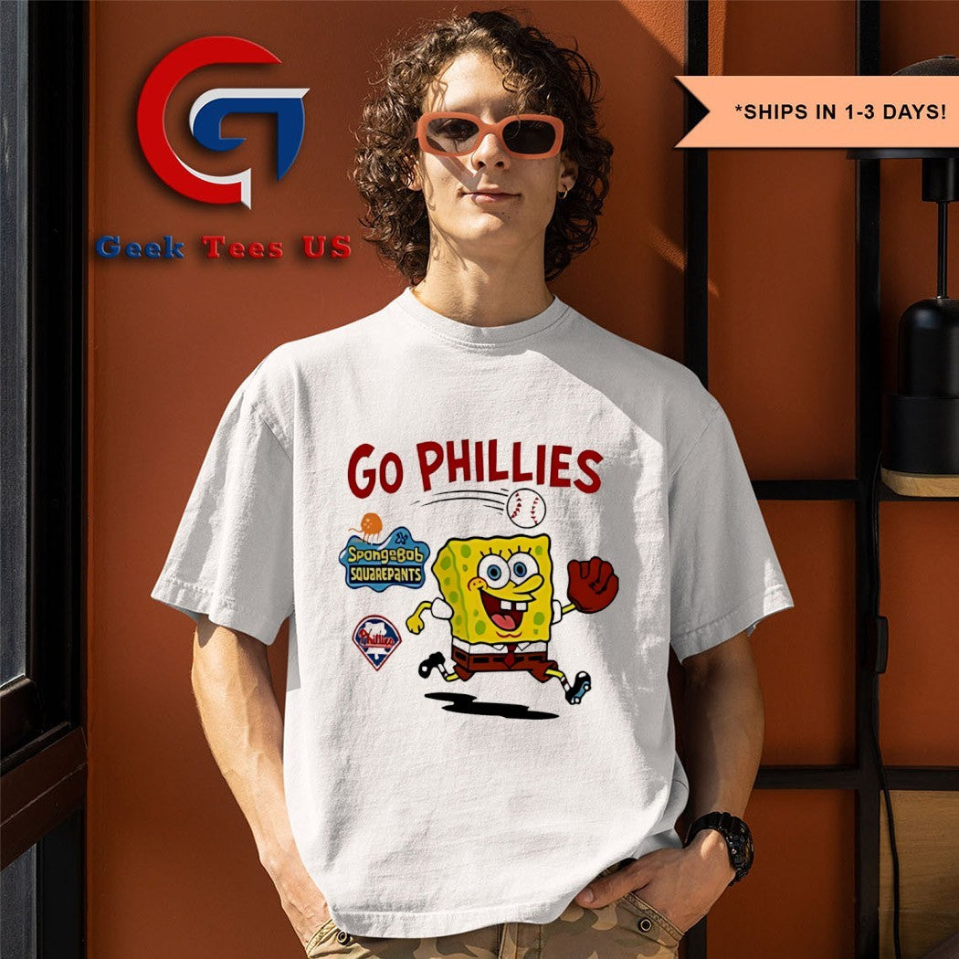 Go Phillies SquarePants cartoon shirt