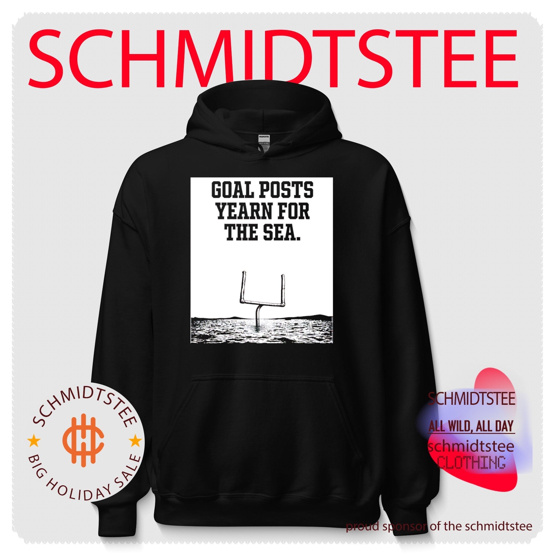 Goal posts yearn for the sea graphic shirt