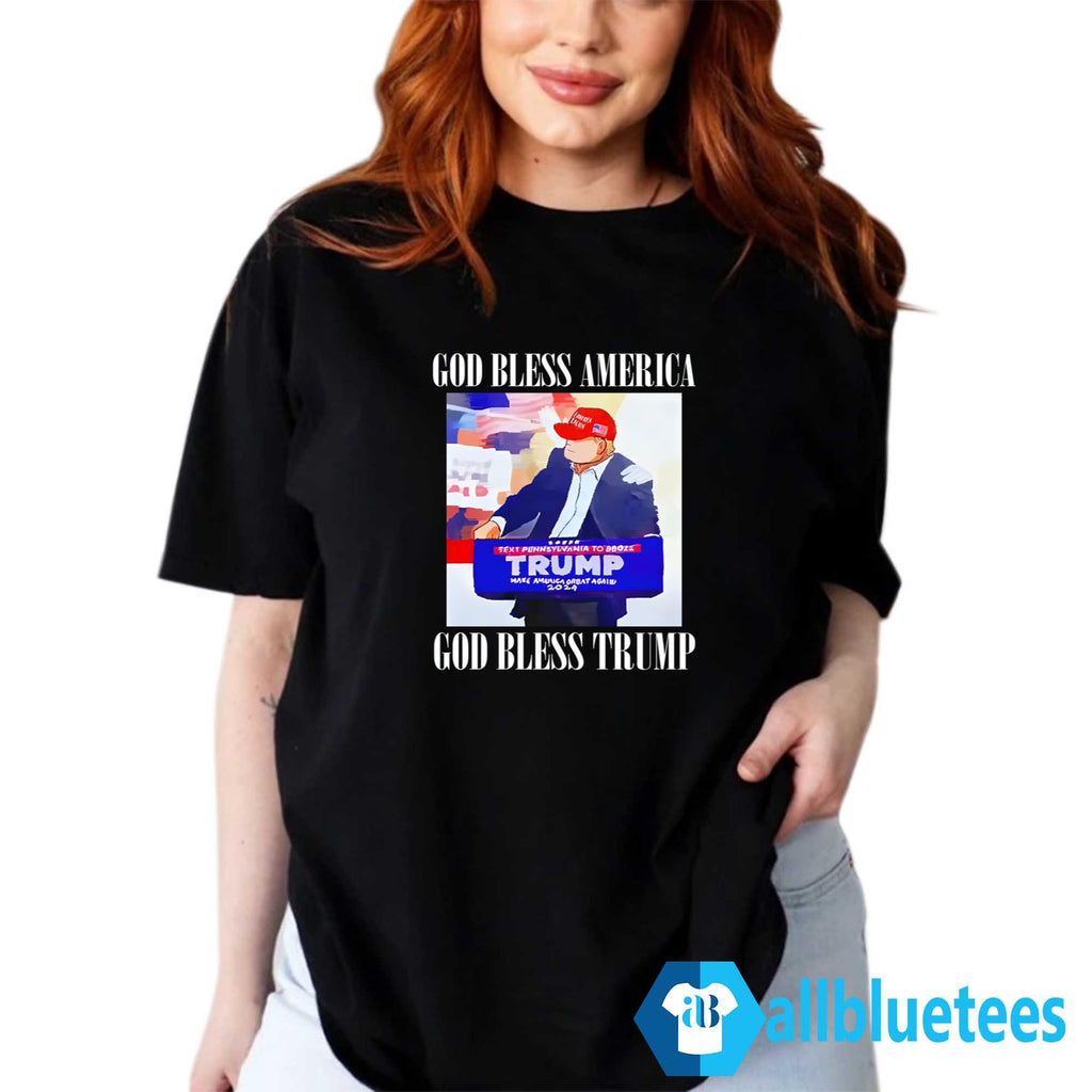 God Bless America God Bless Trump Shirt