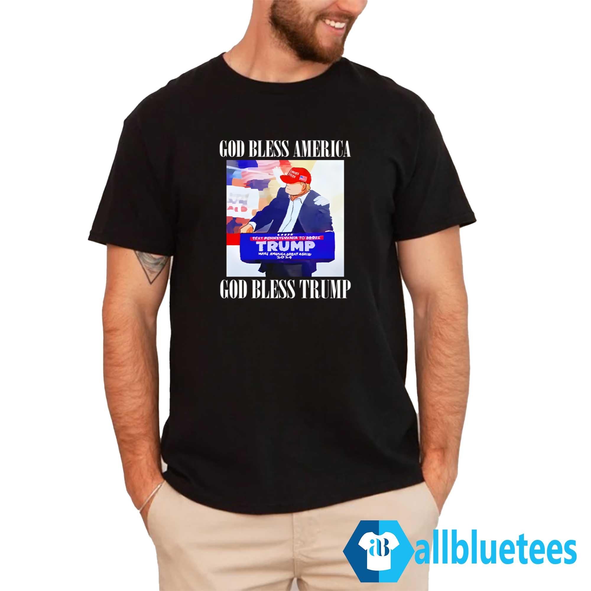 God Bless America God Bless Trump Shirt