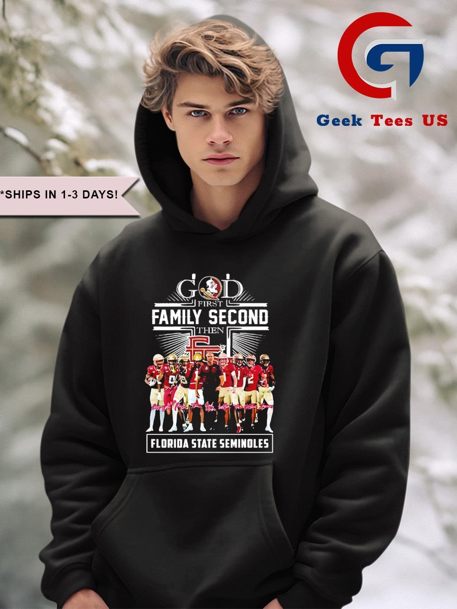 God First Family Second Then Florida State Seminoles 2025 signature shirt