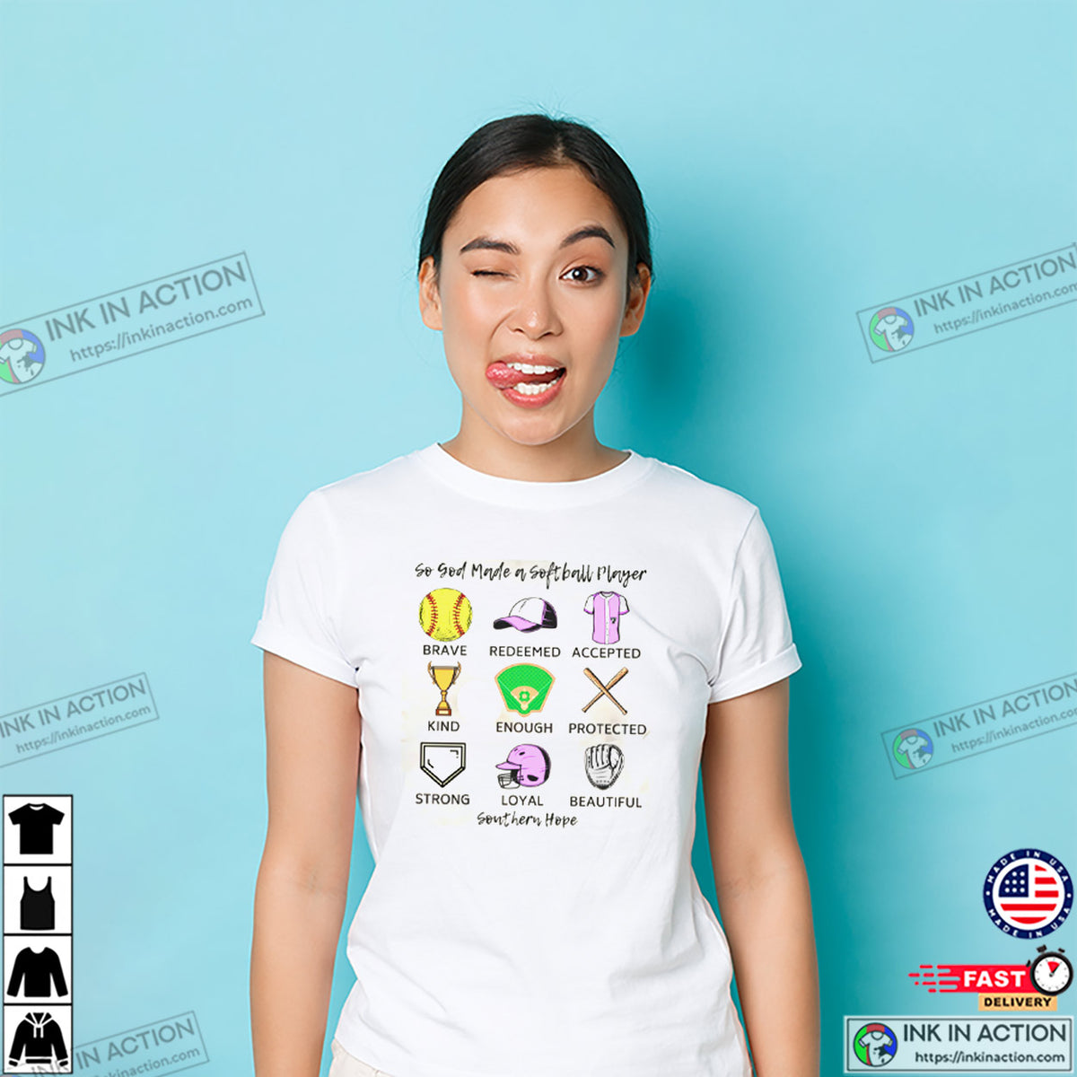 God Made A Softball Player Southern Hope Shirt