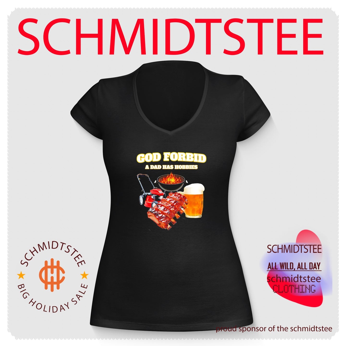 God forbid a dad has hobbies food illustration shirt