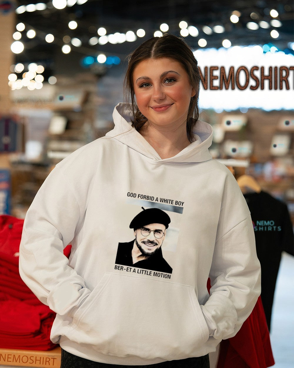 God forbid a white boy ber-et a little motion John Travolta’s head shirt