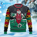 Golf Santa Ugly Christmas Sweater