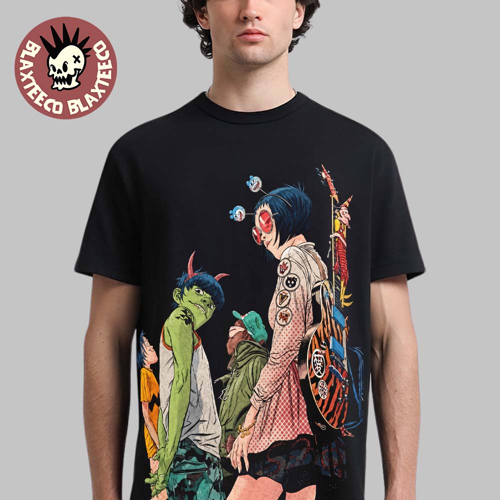 Gorillaz The Mountain Tour 2026 US And Canada Merch Jumbo Band Art T-Shirt