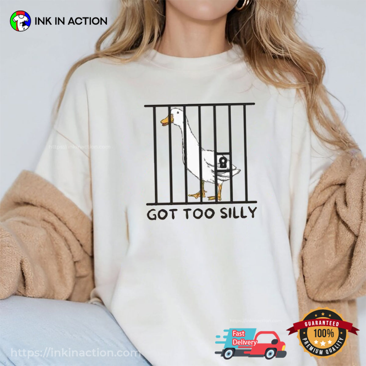 Got Too Silly Jail Goose Comfort Colors T-shirt
