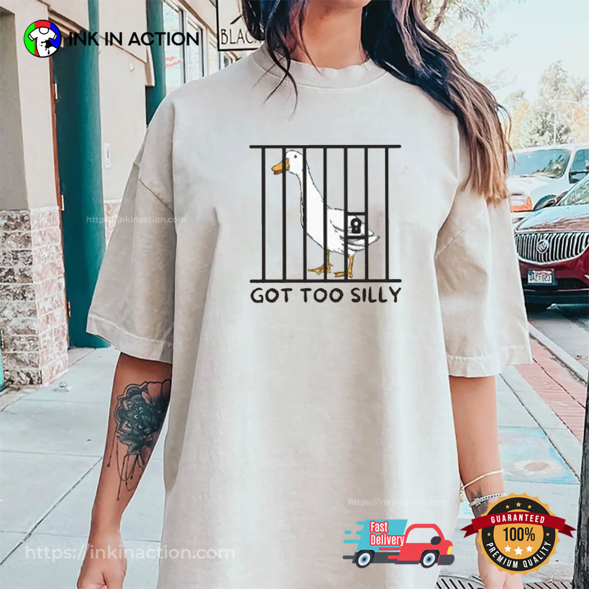 Got Too Silly Jail Goose Comfort Colors T-shirt