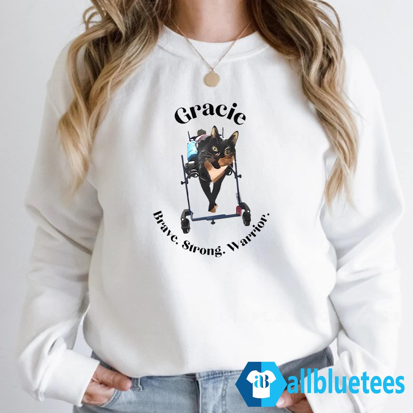 Gracie Cat Brave Strong Warrior Shirt