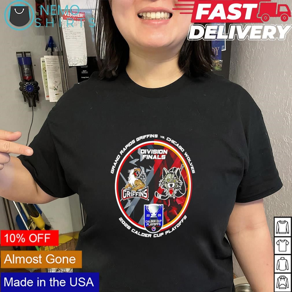 Grand Rapids Griffins vs Chicago Wolves 2026 Calder Cup Playoffs logo shirt